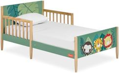 Dream On Me Fisher-Price Fauna Collection Safari Toddler Bed, Jungle Print, JPMA Certified, Easy to Assemble