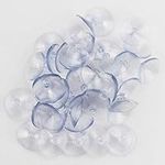 Clear Suction Cups, 50 Pieces 30 mm