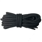 Extra Long Round Shoelaces Shoe for Boots, Black, 94Inch