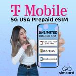 T-Mobile eSIM USA (15Days) | 5G/4G LTE Unlimited High Speed Data | Unlimited Calls & Texts (US Mainland/Hawaii) Prepaid Unlimited DataeSIM