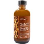 LorAnn Almond Bakery Emulsion, 4 oz - Intense Almond Flavor Extract for Baking, Cookies, Bars, Frosting, Ice Cream, Pies, Smoothies and Beverage - Gluten Free, Vegan, Sugar Free, Nut Free