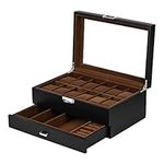 Baskiss 12 Slots Watch Box for Men,