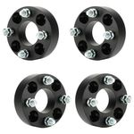 ILONPA 4pcs 1.5 inch (38.1mm) 4x4 ATV Wheel Spacers with 62mm Bore, 1/2" x20 Studs for Golf EZ GO EZGO Club Car, 4x100 & 4x101.6mm Wheel Adapters, Not Hubcentric