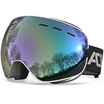 ACURE Ski Goggles, OTG Frameless Snow Snowboard Goggles of Dual Lens with Anti Fog and UV400 Protection for Men, Women, Youth