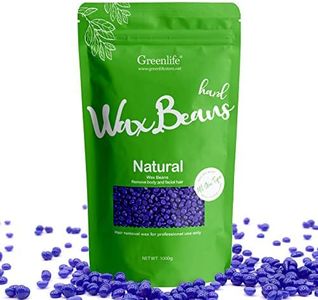 GreenLife® 1000g/2.20lb Hard Wax Beads, Hard Wax Beans Hair Removal, Painless Waxing Bean Home wax Kit for Facial, Legs, Arms, Body, Bikini, Brazilian Pearl Depilatory, Hot Waxs for Women and Men (1000g Bagged, Lavender)