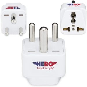 Premium US to India Power Adapter Plug (Type D, 3 Pack, Grounded)