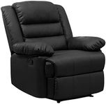 Luxury Armchair Lounge Recliner Chair Leather Reclining Chair Black