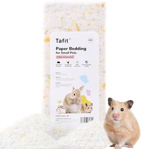 tafit Dust-Free Soft Natural Paper Hamster Bedding with Odor Control, Strong Absorption, 36 Liters, for Hamster, Guinea Pig,Rabbit, Chinchilla, Rat, Mice, Small Animal (Mixed Colors)