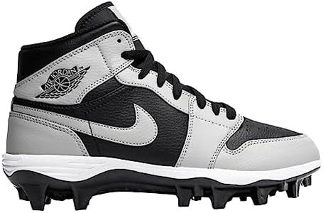 Nike Men's Jordan 1 Td Soccer Cleats, Black Light Smoke Grey Mid, 13