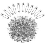 100 Pcs 19mm Sliver Safety Pins, Strong Nickel Plated Stainless Steel Small Safety Pin Assorted for Clothes, Arts & Crafts, Sewing and Pinning