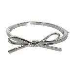 Kate Spade New York Skinny Mini Bow Bangle Bracelet Silver, One Size, Metal