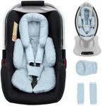 Kaseeous Infant Insert Compatible with Mamaroo Swing & Graco Swing, Thickened Baby Car Seat Head Support with Extra Srap Covers Set, Breathable Newborn Car Seat Insert for Preemie to Toddler