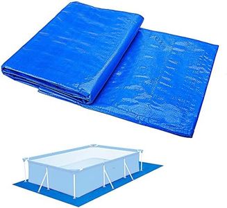 Ruolin Alfombrilla Rectangular para Piscina Azul, Paño de Piso Plegable para Piscina Protector de Suelo Piscina Adecuado para Piscinas, Hinchables y Piscinas para Niños