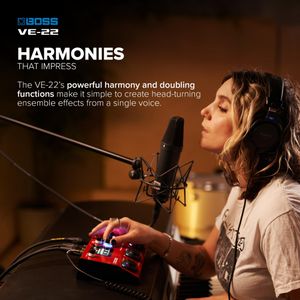 BOSS VE-22 Vocal Performer Multi-Effects Processor – Harmony, Pitch Correction