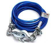 WolkomHome Heavy Duty Tow Ropes 4M 5 Tons Wire Cable High Strength Hook Steel Wire Trailer Car Emergency Towing Rope for Hyundai Creta 2019