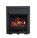 FLAMEKO Verona 16’’ Fireplace Insert, 2000W Heater, Black Trim, Blenheim Fret, 9 Colour Flame Effect, Remote Control