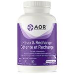 AOR - Relax & Recharge, 90 Capsules - Rhodiola Rosea Extract and Ashwagandha Extract - Brain Memory Support, Mood Support, Concentration, Energy Boost, Reduce Cortisol, Mental Focus and Immunity Support