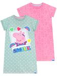 Peppa Pig Girls 2 Pack Nightdresses Multicolour 6-7 Years