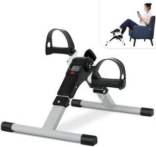 OUROAD Mini Exercise Bike Portable Under Desk Pedal Exerciser Home Office Fitness Leg Arm Trainer w/LCD Display