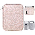 TiMOVO 6-7 Inch Tablet Sleeve for All-New Kindle 2022/10th Gen 2019 /Kindle Paperwhite 11th Gen 2021/Kindle Oasis E-Reader, Protective Case with Pocket for Kindle (8th Gen, 2016), Pink Leopard