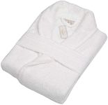 550GSM Luxury 100% Egyptian Cotton Terry Towelling Bath Robe/ Bathrobe in White (Extra large)