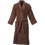 Trident Classic Living 100% Cotton Shawl Collar Bathrobe, Dressing Gown, Super Soft, Absorbent - Perfect for Shower, Spa, Hotel Robe, Vacation (English Wood, S/M)