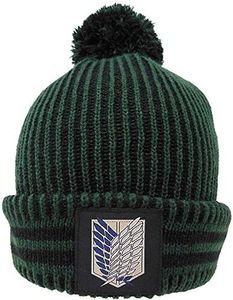 Ripple Junction Attack on Titan Season 3 Scout Regiment Ribbed Stitched Beanie Green