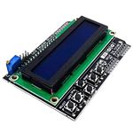 AZDelivery Compatible with HD44780 LCD Keypad Shield 16x2 LCD1602 Expansion Board Module Display IIC 5V compatible with Arduino Including E-Book!