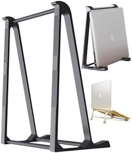 Vertical Laptop Holder, iPad Stand/Holder, Aluminium MacBook Dock, Cooling Riser and Portable Laptop Stand - Ideal Desk Organisation and Home Office Accessory for Gaming, Computers& Ipads