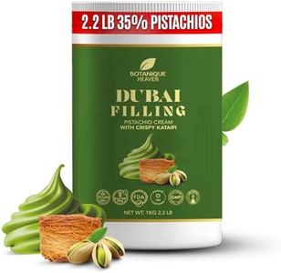 Botanique Heaven Pistachio Cream with Crispy Kataifi – Made with 35% Pistachio, 2.2 lb (1 kg) Bulk Tub – Premium Dubai Chocolate Bar Filling & Knafeh Spread | Sweet Pistachio Dessert Cream | Vegan, Halal, Kosher | GMP & FDA Facility