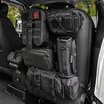 OMU Tactical Car Seat Back Organizer Bag for Truck -with 5 Detachable Molle Pouch- 3 Different Size Admin Pouch(with Multi-Pocket) &1 Water Bottle Pouch&1 Medical Pouch(for All Vehicel)