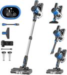 VOKENE Cordless Vacuum Cleaner, 8 in 1 Powerful Suction Lightweight Vacuum Cleaner for Home, 3 Suction Modes,LED Display, 40Mins Detachable Battery Vacuum for Hard Floor Carpet Pet Hair, Blue