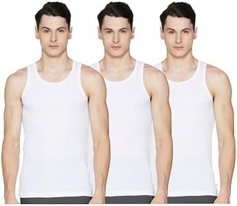 Jockey 8823 Men's Super Combed Cotton Rib Round Neck Sleeveless Vest with StayFresh Properties (Pack of 3)_White - 03_S