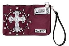 Wristlet, 5x8, Brown with Cross