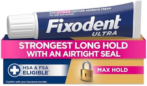 Fixodent Ultra Max Hold Denture Adhesive, 2.2 oz, (Packaging may vary)