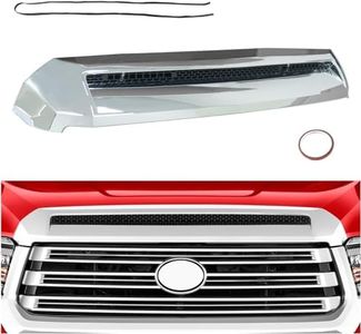 Tundra Front Upper Hood Bulge Molding - New Chrome Front Upper Hood Bulge Molding Grille Trim Compatible With 2014-2021 To-yo-ta Tundra,Replacement for 76180-0C030