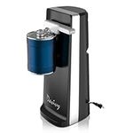 Davivy Electric Can Opener for One Touch Lid Opening,Removable Stainless Steel Cutter and 3-in-1 Design with Knife Sharpener and Bottle Opener,Black