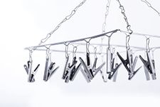 WEWEL® Heavy Quality Square Stainless Steel Clothes Drying Hanger - Oreo Clips Heavy Quality Rust Free Pegs for Diapers, Hosiery, Socks, Undergarments, and Infant Clothes: 25 pc