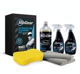 Top Gear - Ultimate Car Cleaning Set - Includes Wash And Wax Shampoo, Wheel Cleaner & Cockpit Shine - Jumbo Sponge And Microfibre Cloths - Gift Boxed