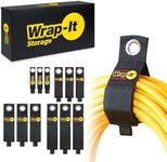 Heavy-Duty Wrap-It Storage Straps (Assorted 12 Pack) - Hook and Loop Hanging Extension Cord Organizer for Cable Management and Storage on Garage Wall, RV Gadgets and Appliances