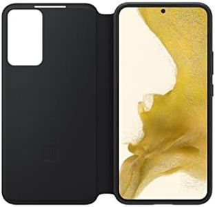 SAMSUNG Galaxy S22+ S-View Flip Cover, Protective Phone Case, Tap Control, Cutting Edge Design, US Version, Black