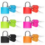 Suitcase Lock with Key, Mini Padlock with Keys, Luggage Lock, Suitcase Locks for Luggage Bag Travel Suitcase Toolbox Cabinet (6 Colors)