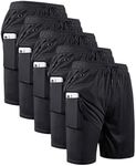 JWJ 5 Pack Men's 2 in 1 Workout Run