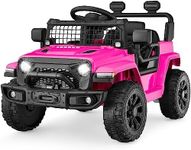 Best Choice Products 6V Kids Ride On Toy, Mini Truck, Electric Play Car w/Parent Remote Control, 4-Wheel Suspension, LED Lights, 2 Speeds, Functional Horn, 3.1MPH Max Speed - Hot Pink