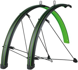 SKS Bluemels Stingray Mudguard Set: Matt Black/Lime Green, 45mm/28"