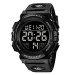 L LAVAREDO Mens Digital Watch Sports Military Watches Waterproof Outdoor Chronograph Wrist Watches for Men with LED Back Ligh/Alarm/Date, 09-Black-B, Chronograph,Digital