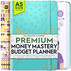 Budget Planner and Monthly Bill Organizer - Finance Planner, 12-Month Journey to Financial Freedom | Bill Payment Tracker Monthly Organizer, Money Saving & Expense Tracker | Undated Budgeting Journal