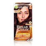 Garnier Belle Color Permanent Hair Dye, 46 Burgundy Auburn, 100% Grey Coverage, Enriched with Argan Oil and Wheat Germ Oils - 1 Application, Packaging may vary