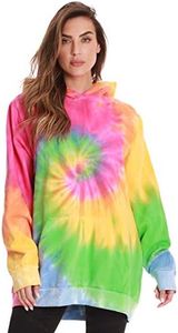 #followme Tie Dye Pullover Hoodie for Men and Women Fleece Hooded Sweatshirt, Tie Dye Pastel, Medium