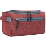 FATMUG 6 Cms Travel Toiletry Organizer Hanging Dopp Kit for Men, Cosmetics Pouch for Women - Maroon